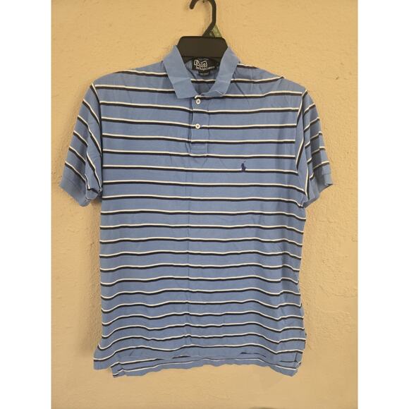Ralph Lauren Other - Ralph Lauren Polo Shirt Mens Blue Stripped Casual Pony Short Sleeve Rugby, M